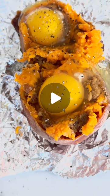 Stuffed Sweet Potato with Eggs